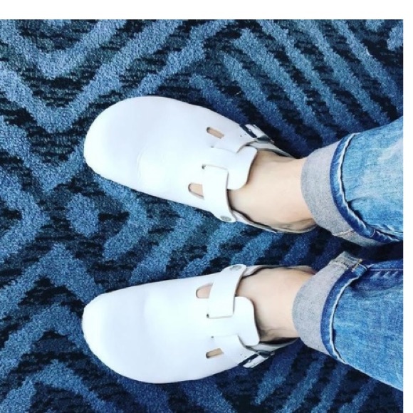 birkenstock boston white